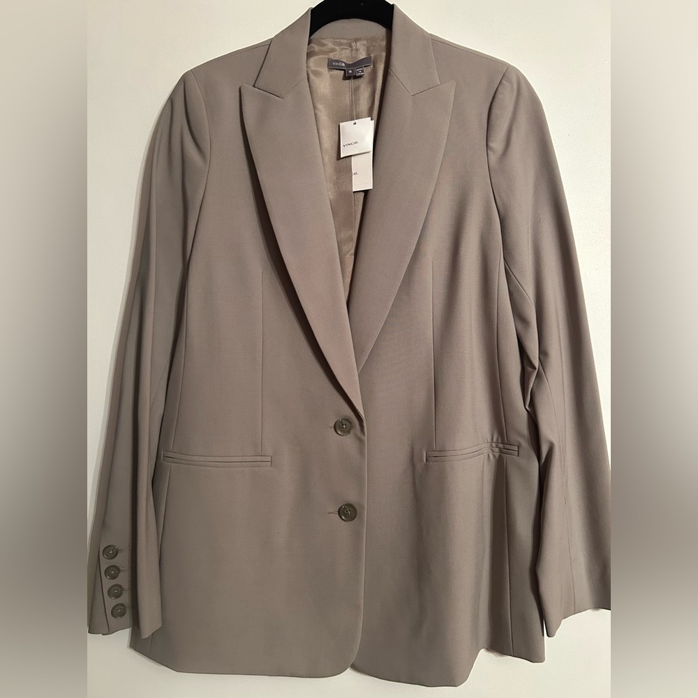 NWT- Vince Taupe 2 Button Classic Blazer - Picture 3 of 8